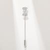 High-End Korean Style Zirconia Bow Brooch Lapel Pin