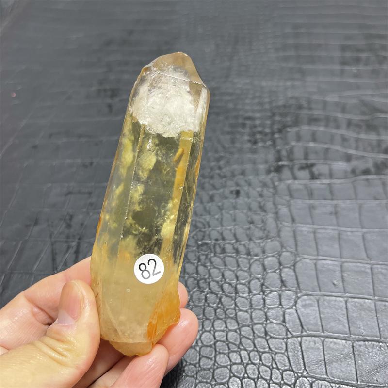 Hot for sale!Natural yellow crystal wand point crystal smoky topaz point reiki healing as a gift