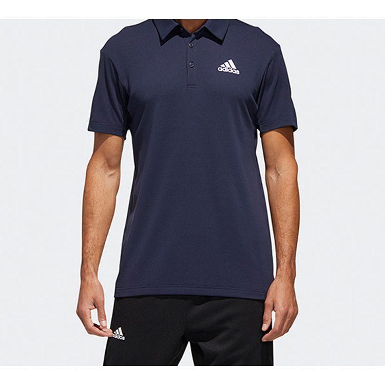 Adidas Polo Shirts Men's Blue Polo Collar Moderate Straight Fit FS3777