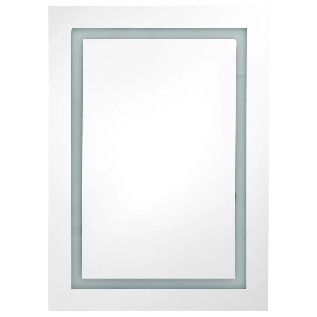 LED Bathroom Mirror Cabinet Concrete Grey 50 x 13 x 70 cm