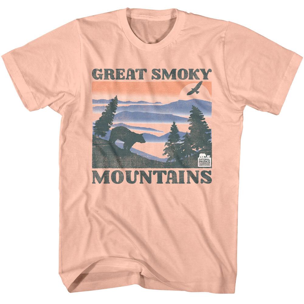 Great Smoky Mountains Sunset Men Dusk T Shirt Bear Eagle National Park Tenness S