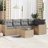 VidaXL Garden Lounge Set with Cushions 6 Pcs Beige Braided Resin 3251276