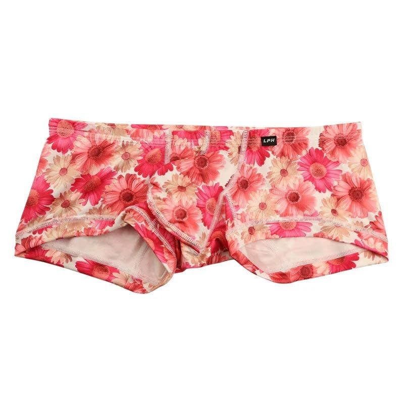 

Трусы-боксеры с цветочным принтом, стрейч, гламурные, 3D-гульфик, доступны в размере M, сделано в Японии от La Pomme 635005, брифы с низкой посадкой, L, мужские, розовый