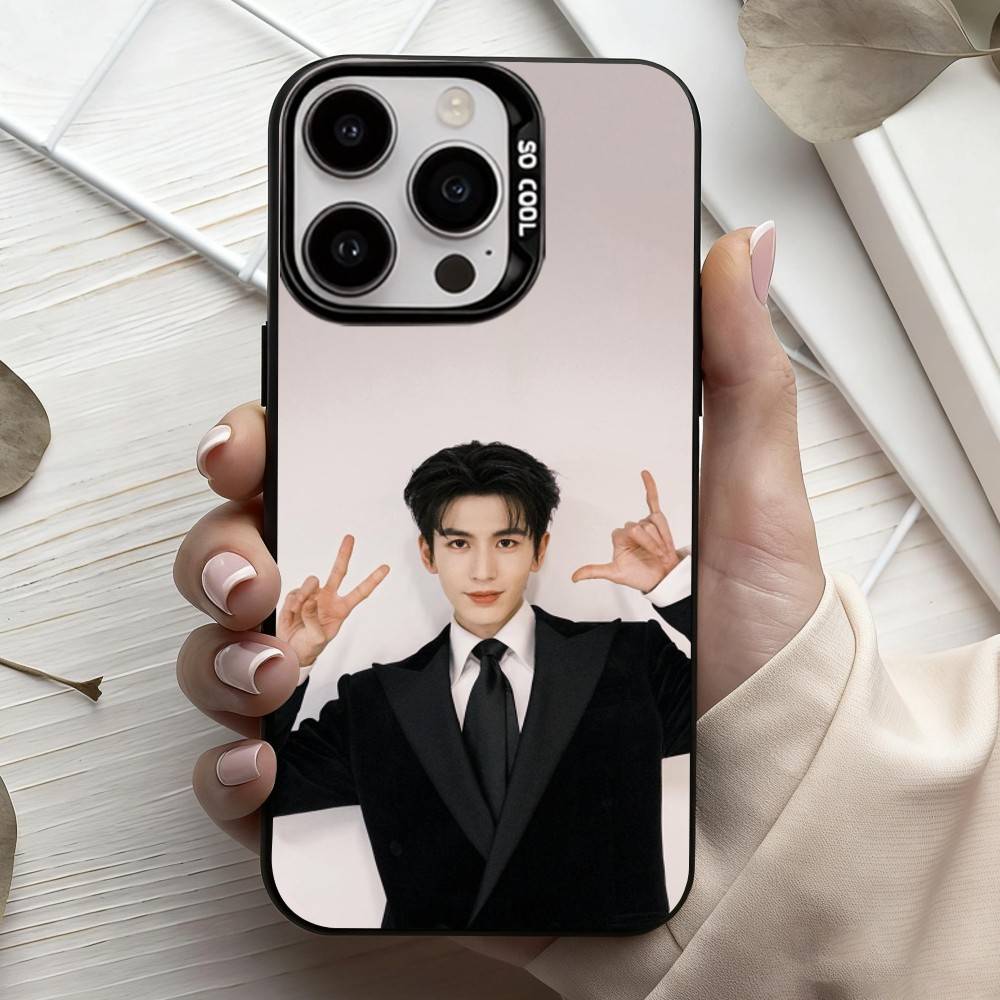 H-Handsome Krien Zhang L-Linghe Phone Case For iPhone17,16,15,14,13,12,11 Plus,Pro Max Candy Silver Plated Inside Cover
