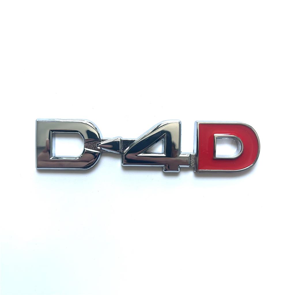 3D Metal D-4D Logo Rear Trunk Badge Emblem Car Sticker Decals for Toyota Land Cruiser Corolla RAV4 Verso Prado Camry Accessories CR5
