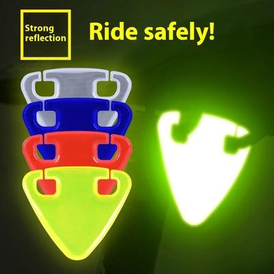 Bicycle Reflective Yield Symbols Night Riding Reflective Triangle Safety Warning Tag High Visibility Reflective Warning Sticker