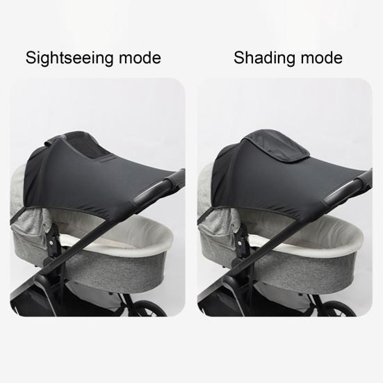 Stroller Sun Shade UV Protection Foldable Wind Dust Cover for Baby Strollers Adjustable Rain Cover for Car Seats Prams