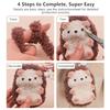 Colorful Chenille Stems Pipe Handmade Squirrel&Orangutan&Fox&Hedgehog Plush Twist Sticks DIY Material Package for Kids&Adult