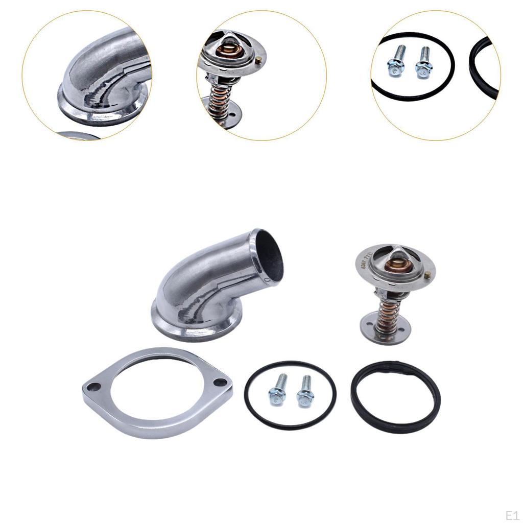 Swivel Water Neck Housing and Thermostat Kit Replacement for Chevy LS