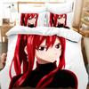 Anime Fairy Tail Natsu Juego de Cama Funda Nórdica Dormitorio Fundas de Edredón Individual Doble King Size Funda de Edredón Textil para el Hogar