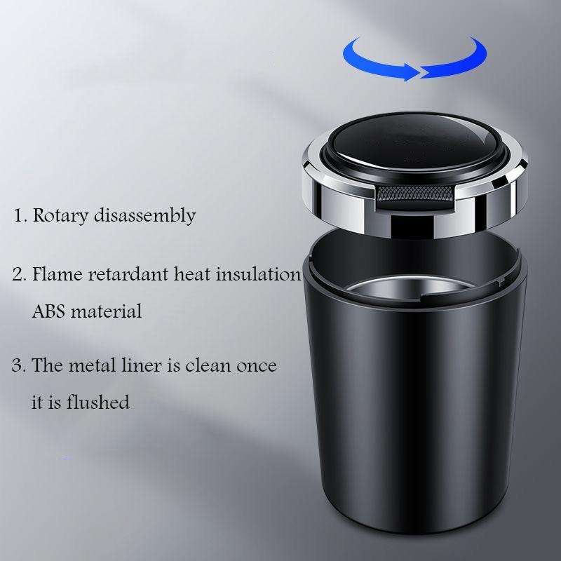 UMEG7 Car ashtray with blue LED light stainless steel liner for Mercedes Benz A B C E G W S Class GLA GLB CLC GLK GLS GLE CLA CLS EQE
