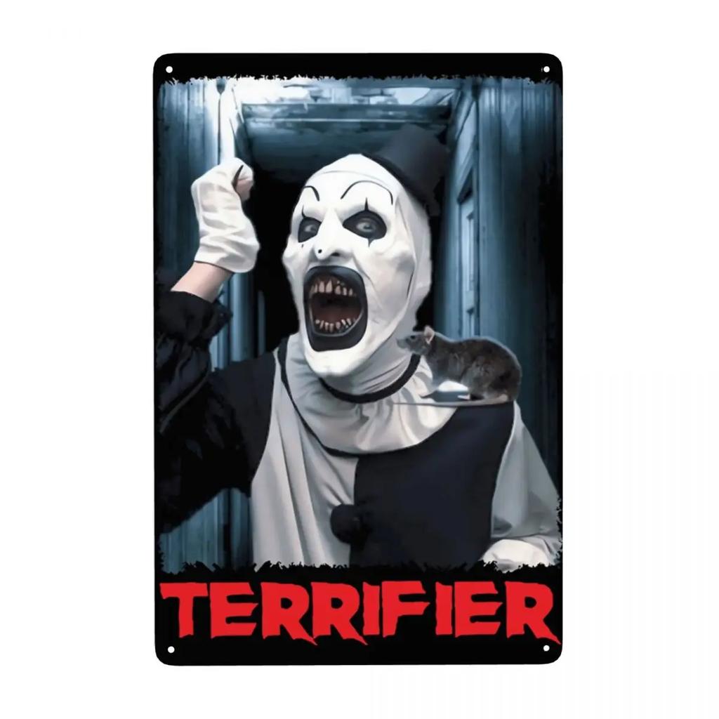 Retro Terrifiers Halloween Horrorfilm Metallschilder Benutzerdefinierte Blechschilder Tor Garten Bars Heimdekor 30x20cm