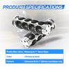 Motorcycle Handle Grips Universal 1'' Chrome Hand Grips with Anti-Slip Rubber Design and Throttle Assist Fit for Harley Yamaha Suzuki Honda Kawasaki