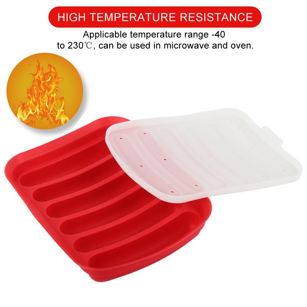 3pcs Food Grade Silicone Silicone Sausage Mold With Vented Lid 6 Cavity Ham Making Tray Easy Demold Non Stick Baking Mould