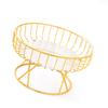 Arbeitsplatten-Obstschale Mehrzweck Große Kapazität Metalldrahtkorb für Obst Brot Gemüse Snacks Groß Gold