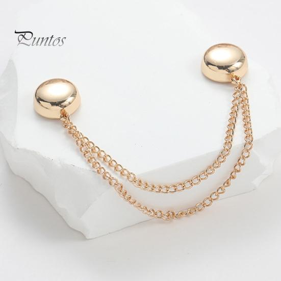 2 Stück Multifunktions-Magnet-Kleiderclip mit Kette, Mehrzweck-Clip aus Metall ohne Stift, Magnetstift zur Befestigung von Kleidung, Schals, Hosenbeinen und Manschetten