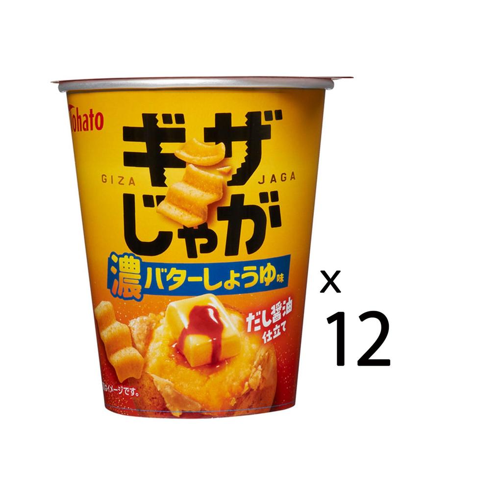 Tohato Giza Jaga Rich Butter Soy Sauce 34g X 12 Packs Flavor,