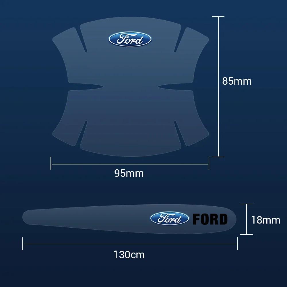 New 2026 Car Sticker Ford New 2025 Hot 8Pcs Car Anti-scratch Protective Film Door Handle Bowl Logo Sticker for Ford Focus Mustan