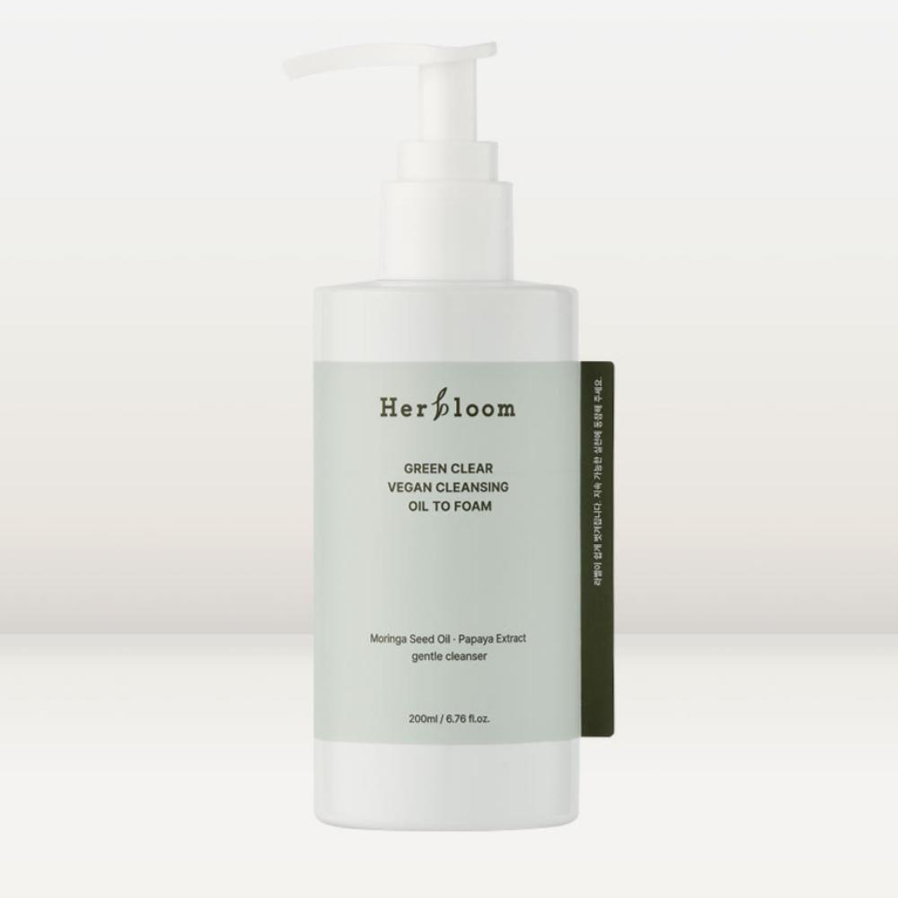 Herbloom Mild Acidic Vegan Cleansing Oil To Foam 200ml Low Irritation Sensitive Skin Care