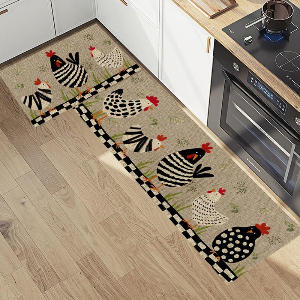 Tappeto da cucina antiscivolo Tappetino da pavimento super assorbente Tappetino da bagno Tappetino da cucina per pollo Decorazioni per la casa