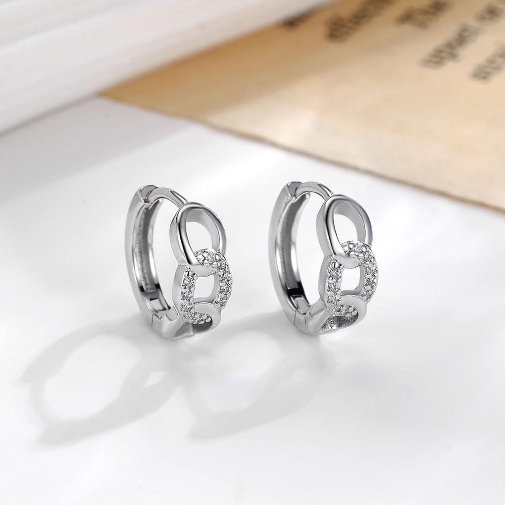 Elegant Hollow Chain Design Ear Cuffs – Popular European and American Style Personalized Earrings