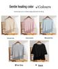 Women's 100% Pure Cashmere Short Sleeve Round Neck Sweater - Rolled Hem Knitwear, Early Autumn Versatile Pullover