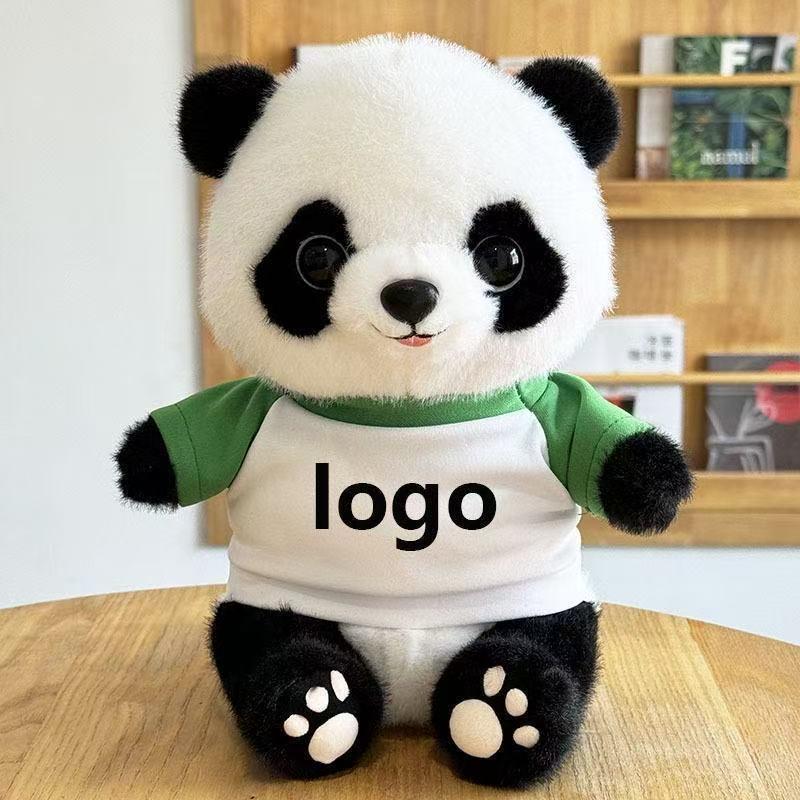 Adorable Panda Plush Toy with Outfit - Chengdu Souvenir and Festival Gift, Customizable with Logo.