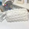 Soft Cute Cream Puff Pencil Bag Ins Style Large Capacity Creative Pencil Case Student Stationery Bag Fashion Storage Boxes