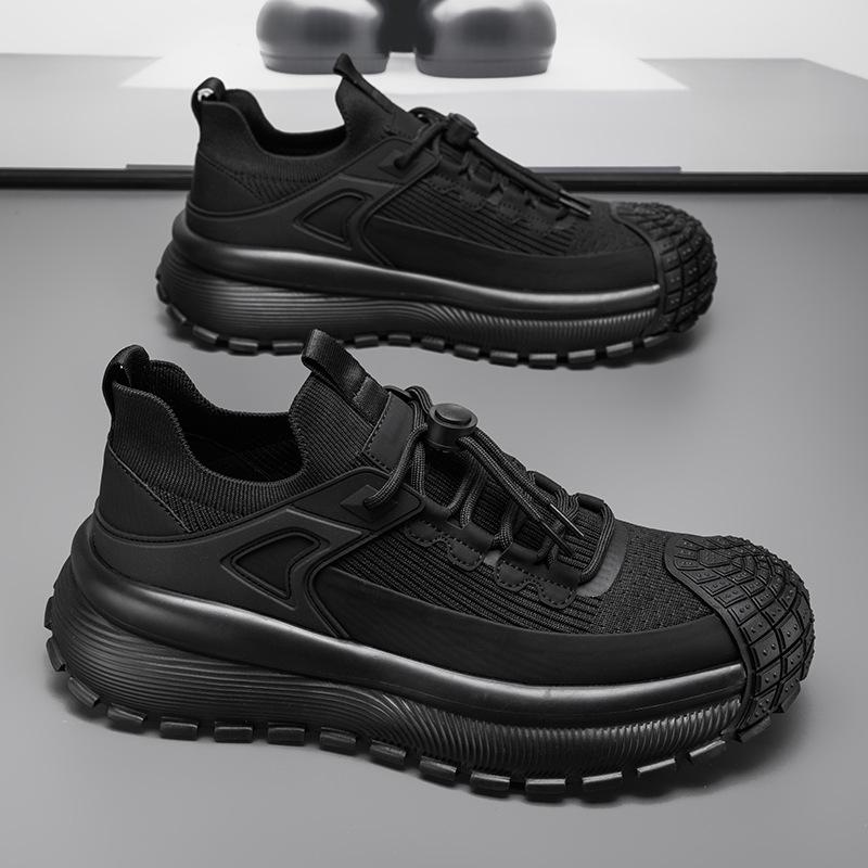 Flying Shoes Men's New Niche Casual Shoes Light and Comfortable Thick-soled Commuting Trendy Shoes High-quality Board Shoes Mesh Shoes