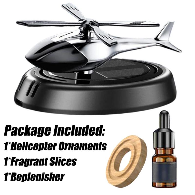Car Helicopter Solar Rotating Perfume Diffuser Car Fragrance Decoration Car Air Freshener Ornaments Deodorant Perfume Diffuser