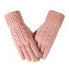 New Winter Women's Knitted Gloves Fleece Thickened Thermal Gloves Outdoor Riding Touch Screen Gloves
