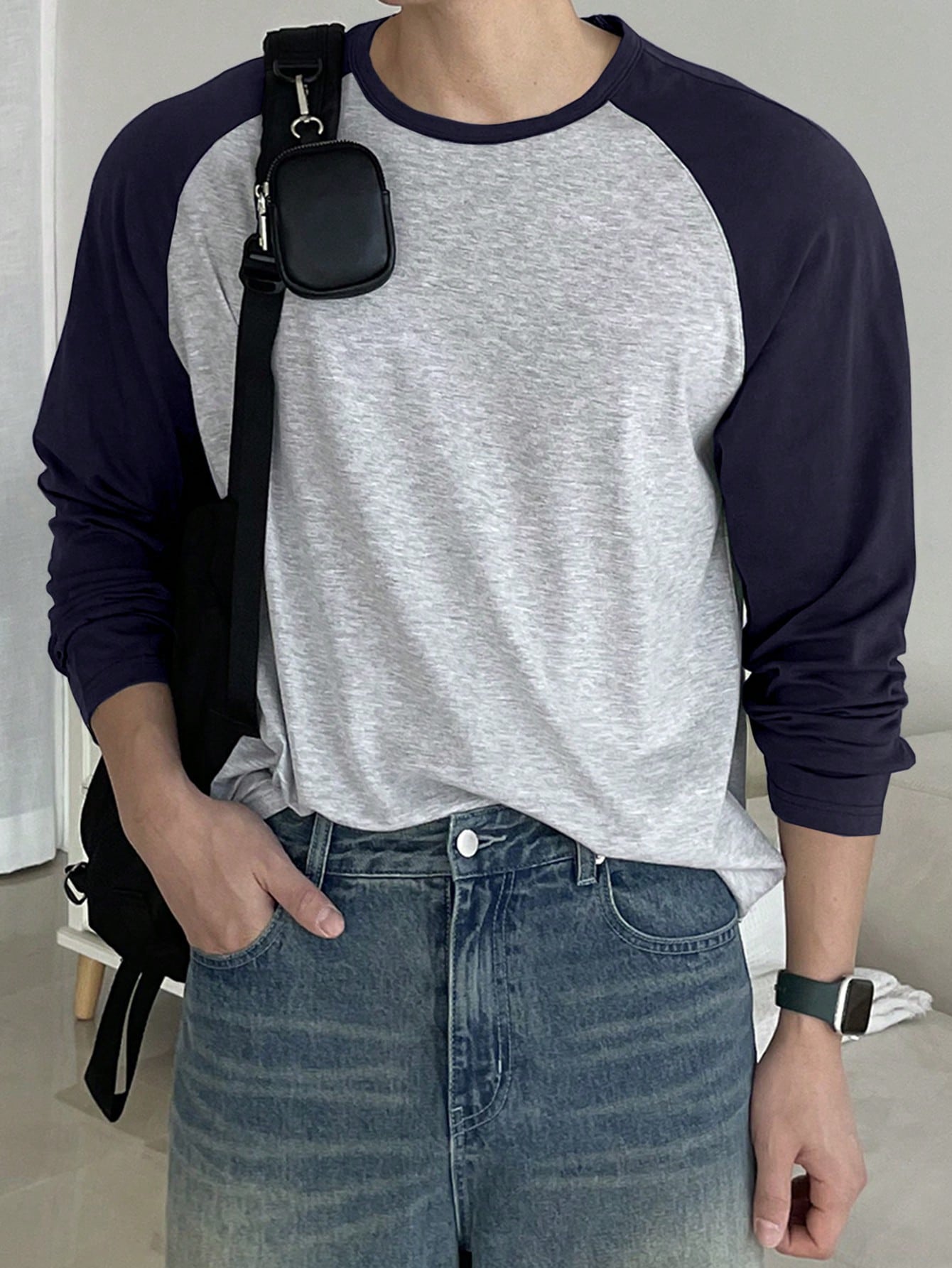 Herren Slim Fit Langarm-T-Shirt, Weich, Lässig, Tägliches Tragen, Vielseitiges Basic-Oberteil 3XL white