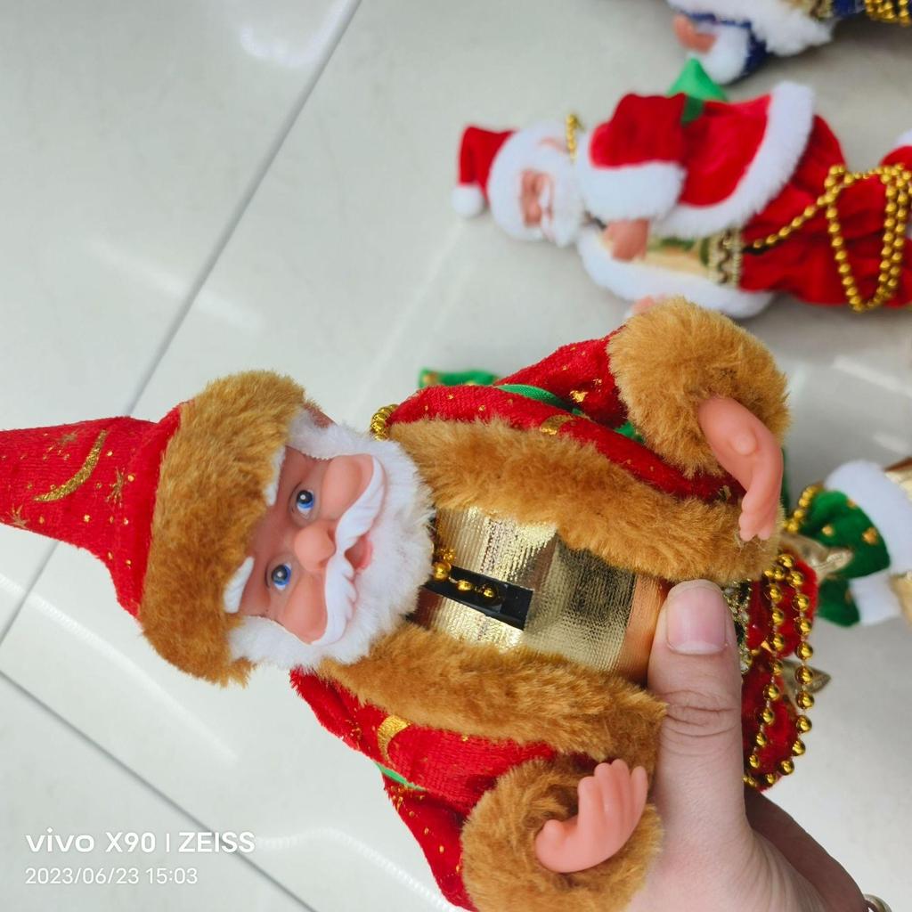 Weihnachtsmann klettert Strickleiter hoch: Musikalisch, leuchtendes Weihnachtsdekorationsspielzeug