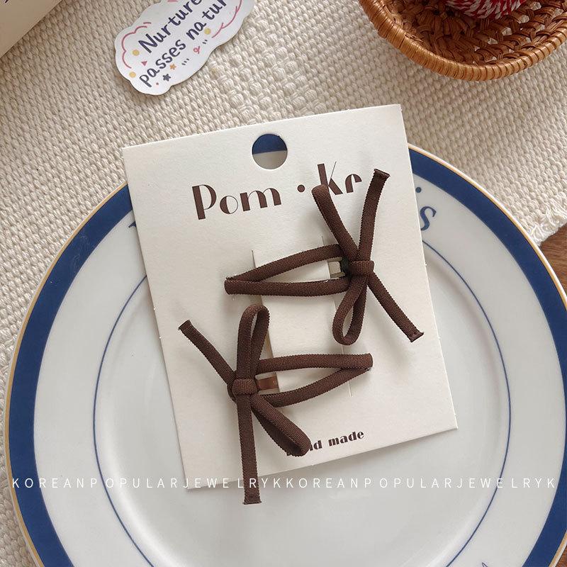 Korean Style Autumn/Winter Fabric Bow Hair Clip for Girls