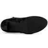 Allegra K Women's Platform Ankle Boots with Side Zipper, Black, Size 23.5cm