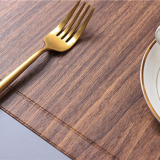 45 x 30 cm Umělá kůže, protiskluzová podložka pod mísu, podložka pod jídelní stůl tepelně izolovaná