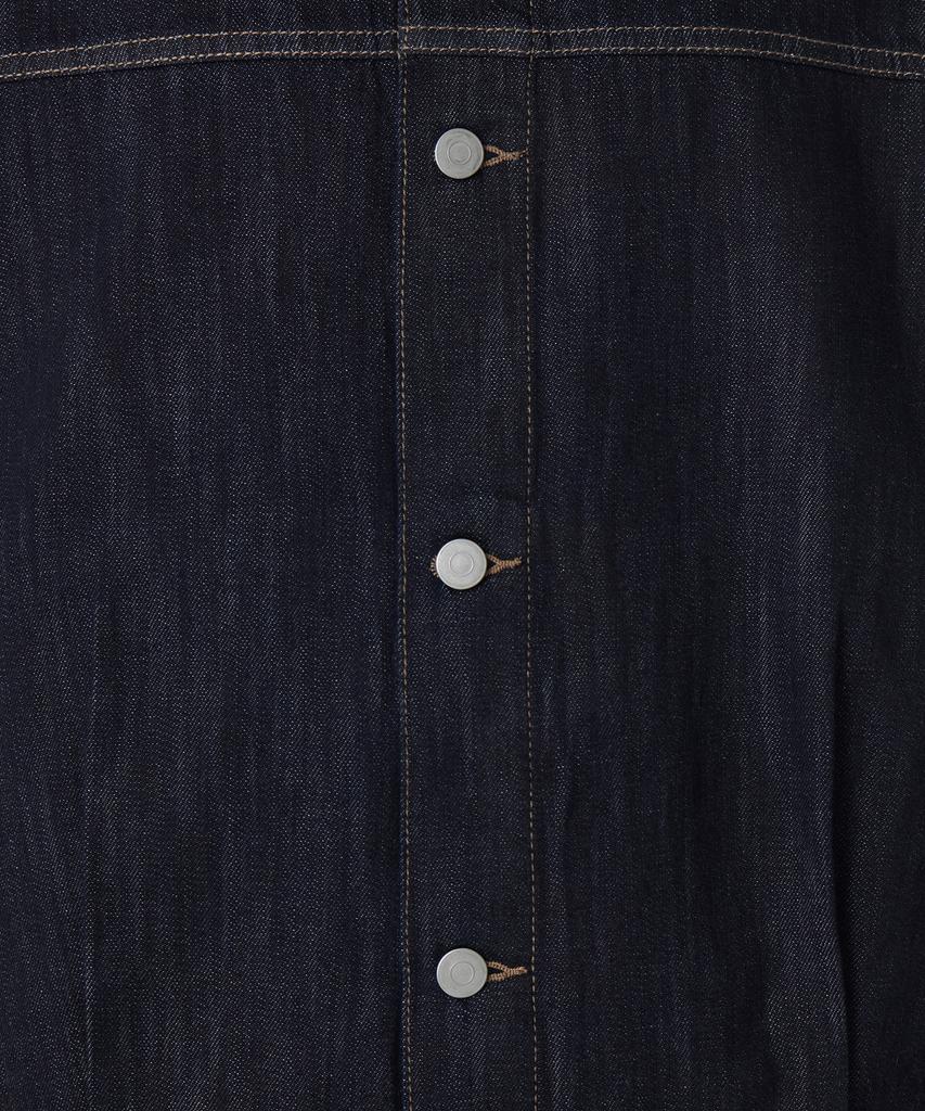 Musinsa Standard Linen-Like Minimal Denim Trucker Jacket [Deep Indigo]