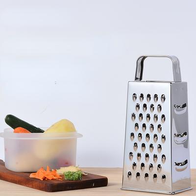 Multipurpose Vegetables Cutter Stainless Steel 4 Sided Blades Household Box Grater Container Kitchen Tools Manual Cheese Slicer