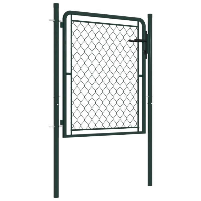 VidaXL Steel Gate 100x100 Cm Green