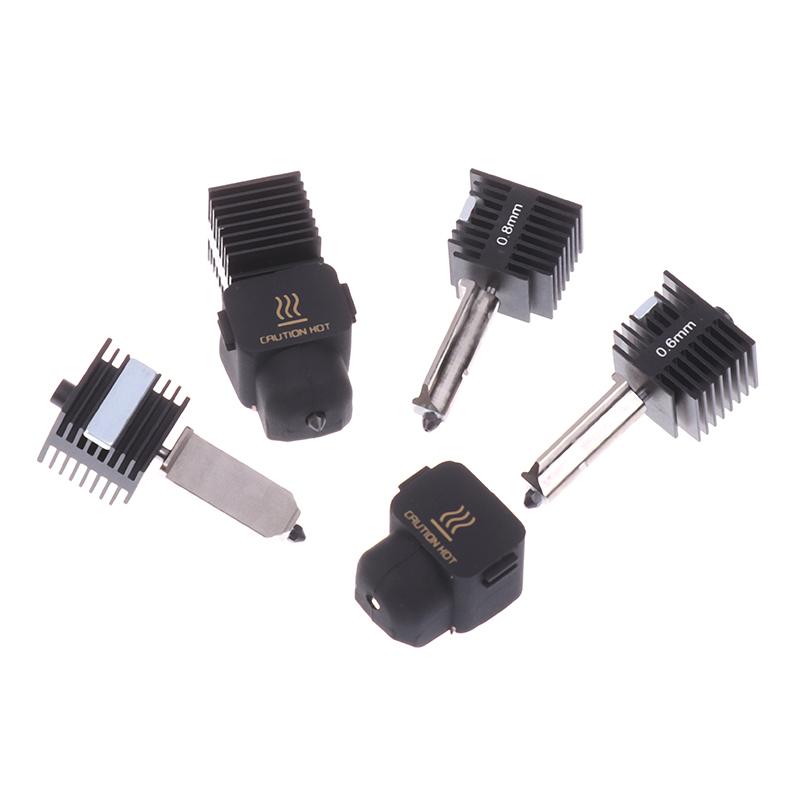 3D Printer End Hardened Steel Nozzle For Bambu Lab 3D Printer Accessories A1/A1Mini End 0.2/0.4/0.6/0.8Mm Nozzle Kit