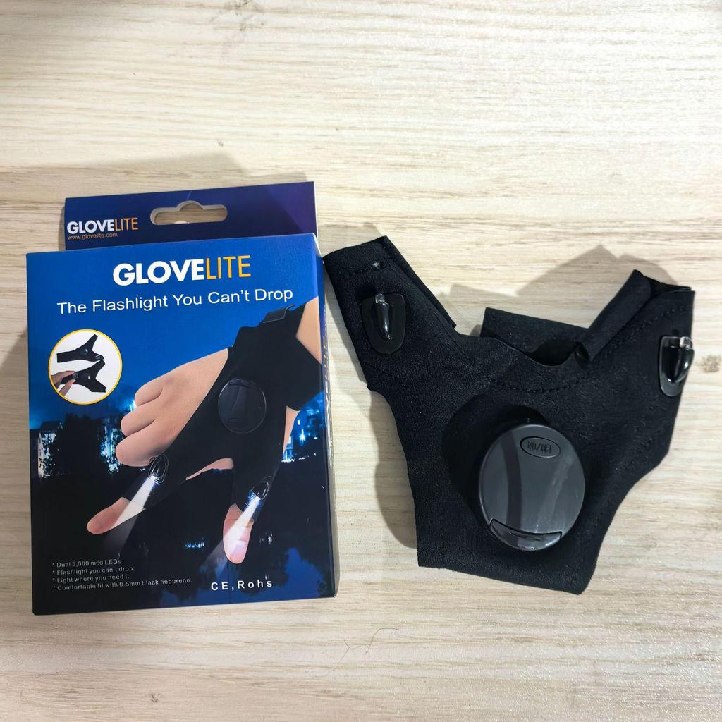 LED Light Fishing Gloves - Breathable Outdoor Night Glowing Finger Flashlights