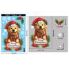 Christmas Decorations Gift Box Static Stickers Shopping Mall Window Decoration Christmas Wreath Puppy Glass Stickers
