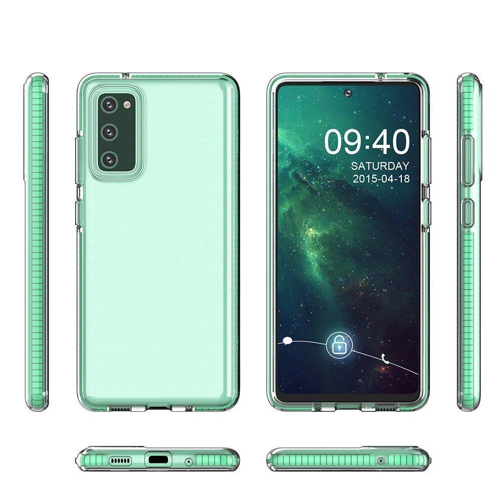 Spring Case Pokrowiec Żelowe Etui Z Kolorową Ramką Do Samsung Galaxy A72 4G Czarny