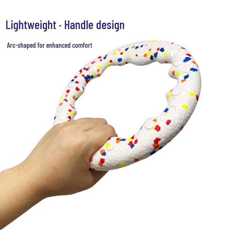 Durable Teething Pull Ring for Medium & Large Dogs - High Elasticity Silent Agility Toy