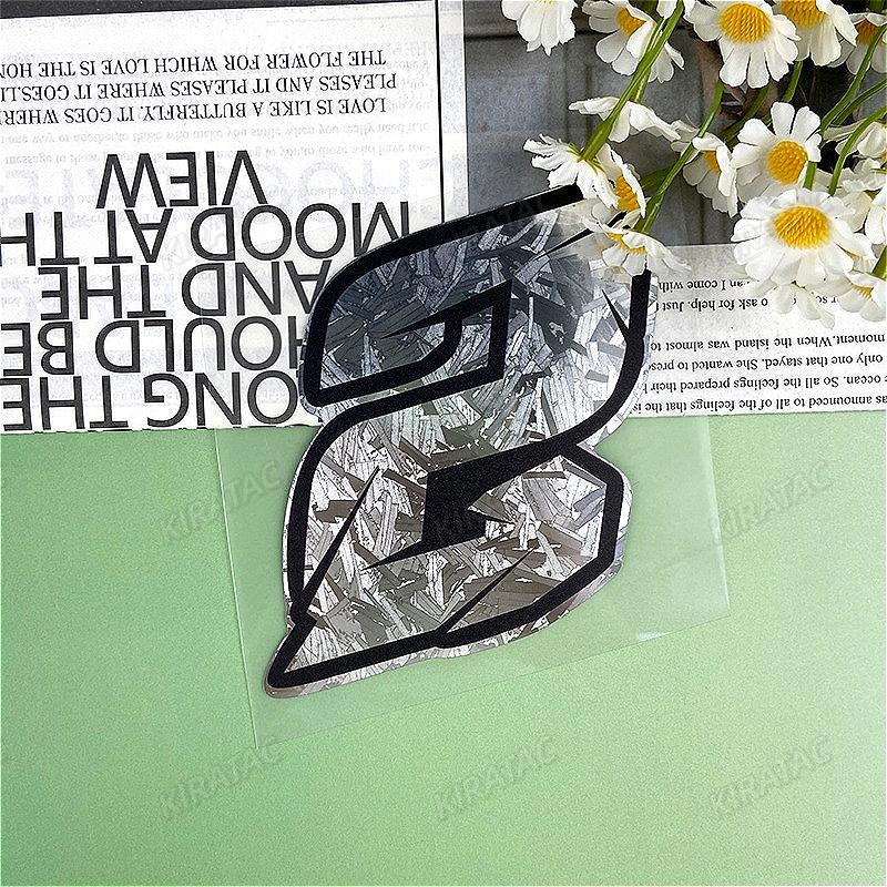 1PC Silver Carbon Fiber Motorcycle Number Stickers Waterproof Universal Vinyl Decals for BMW KTM YAMAHA Kawasaki Suzuki Honda