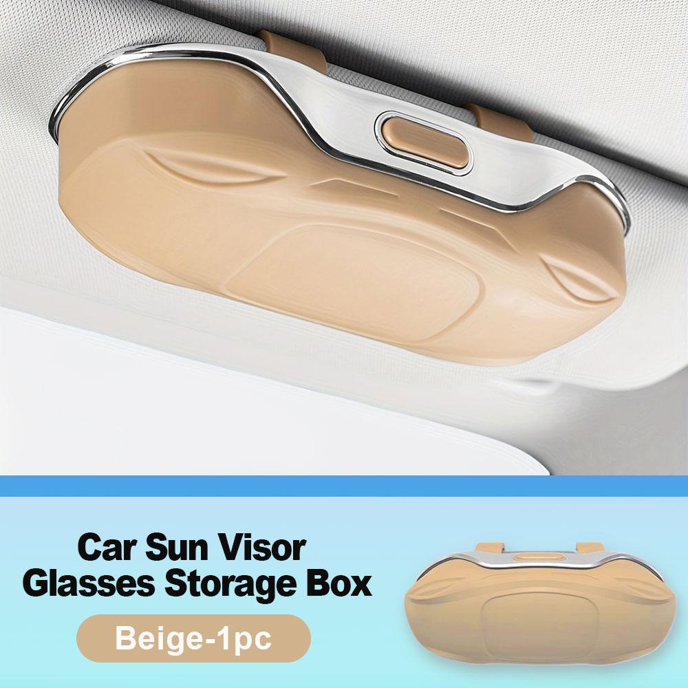 Car Glasses Case Sunglasses Storage Box Car Glasses Box Portable Car Sunglasses Holder Anti-Scratch Auto Visor Eyeglasses Case