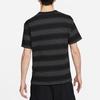 Nike Men's Black Short-Sleeve T-Shirt with Logo Stripe and Breathable Crew Neck