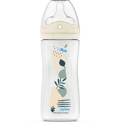 Anti-kolik flaske - DODIE - 330 ml - Biologisk efterlignende sut med flere huller - +6 måneder - Flow 3 - Blå