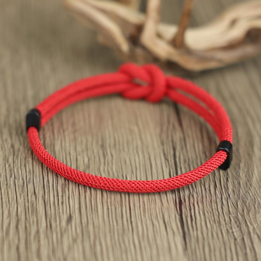 Noter New Mens Rope Bracelet Adjustable Grade A 4mm Lucky Red String Chain Braslet 5 Colors Cool Riding Hand Accessories Joias