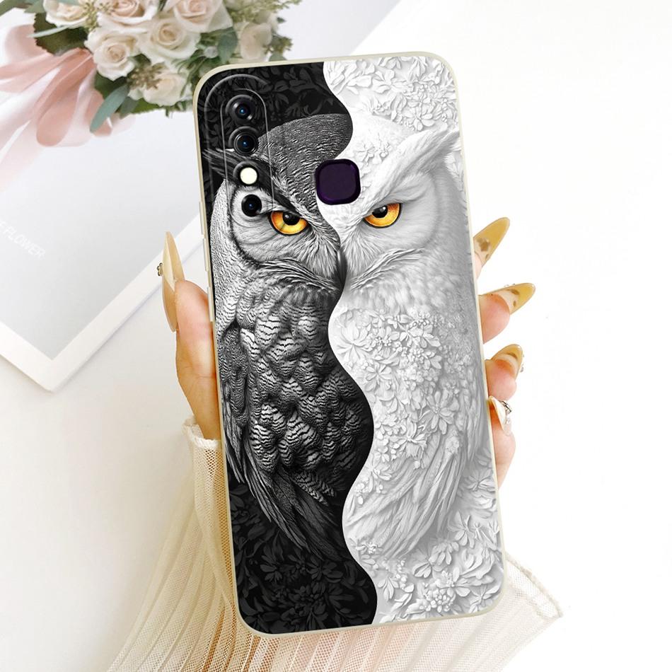 For Infinix Hot 8 / Hot 8 Lite X650 X650C X650B X650D Fashion Dusk Beach Painting Phone Case Shockproof Soft Silicone Bumpers